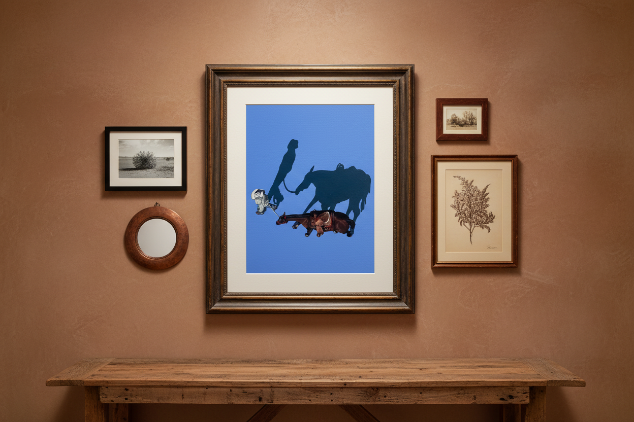 The Shadow Rider – wall mockup